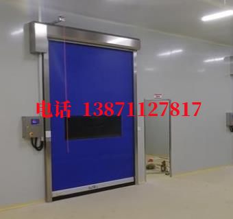 甘肃防尘堆积门拉链密封快速卷帘门